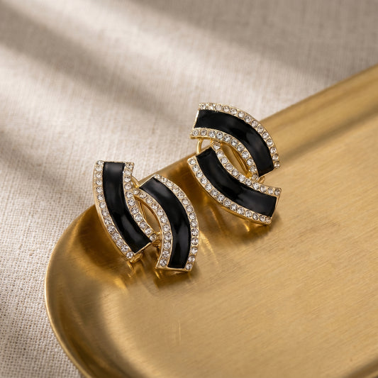 Black Ribbon Stud