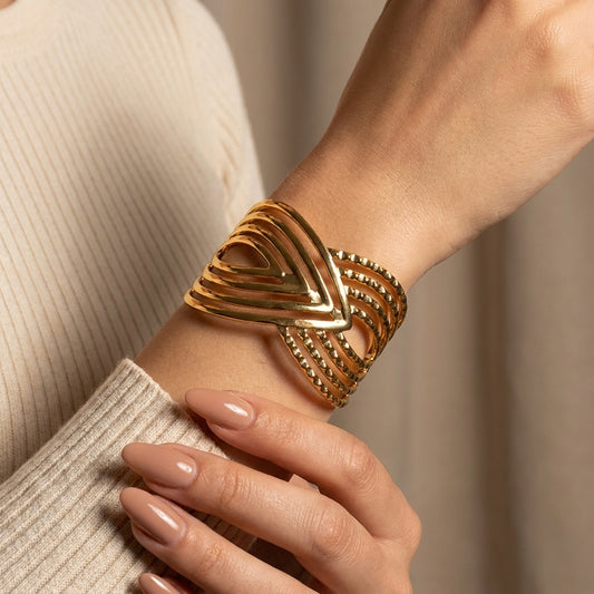 Golden Mirage Cuff Bracelet