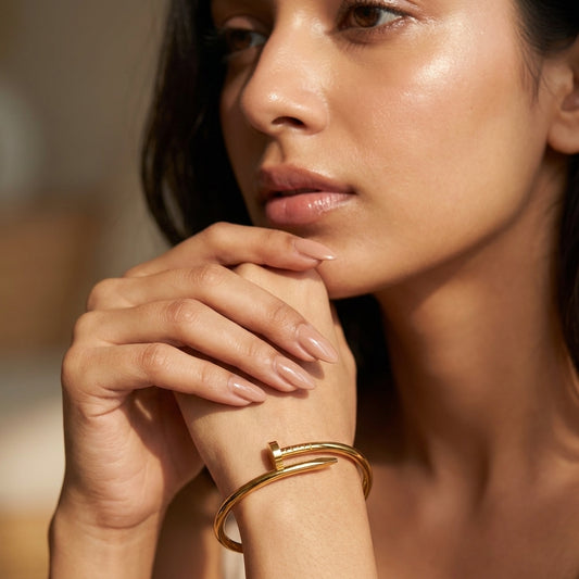 Cartier Golden Nail Cuff Bracelet