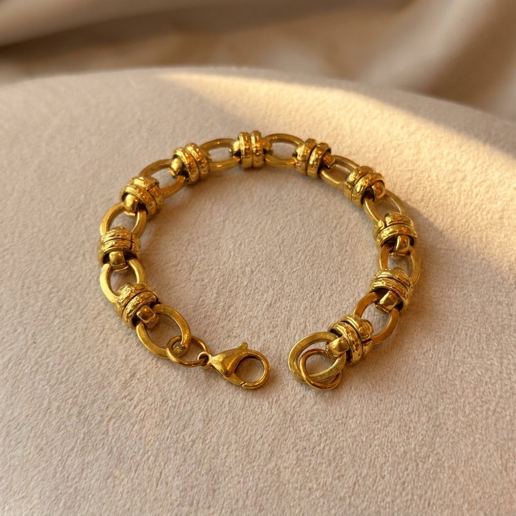Men’s Golden Orbit Link Bracelet