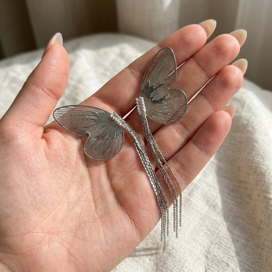 Flutter Tassel Butterfly Earrings