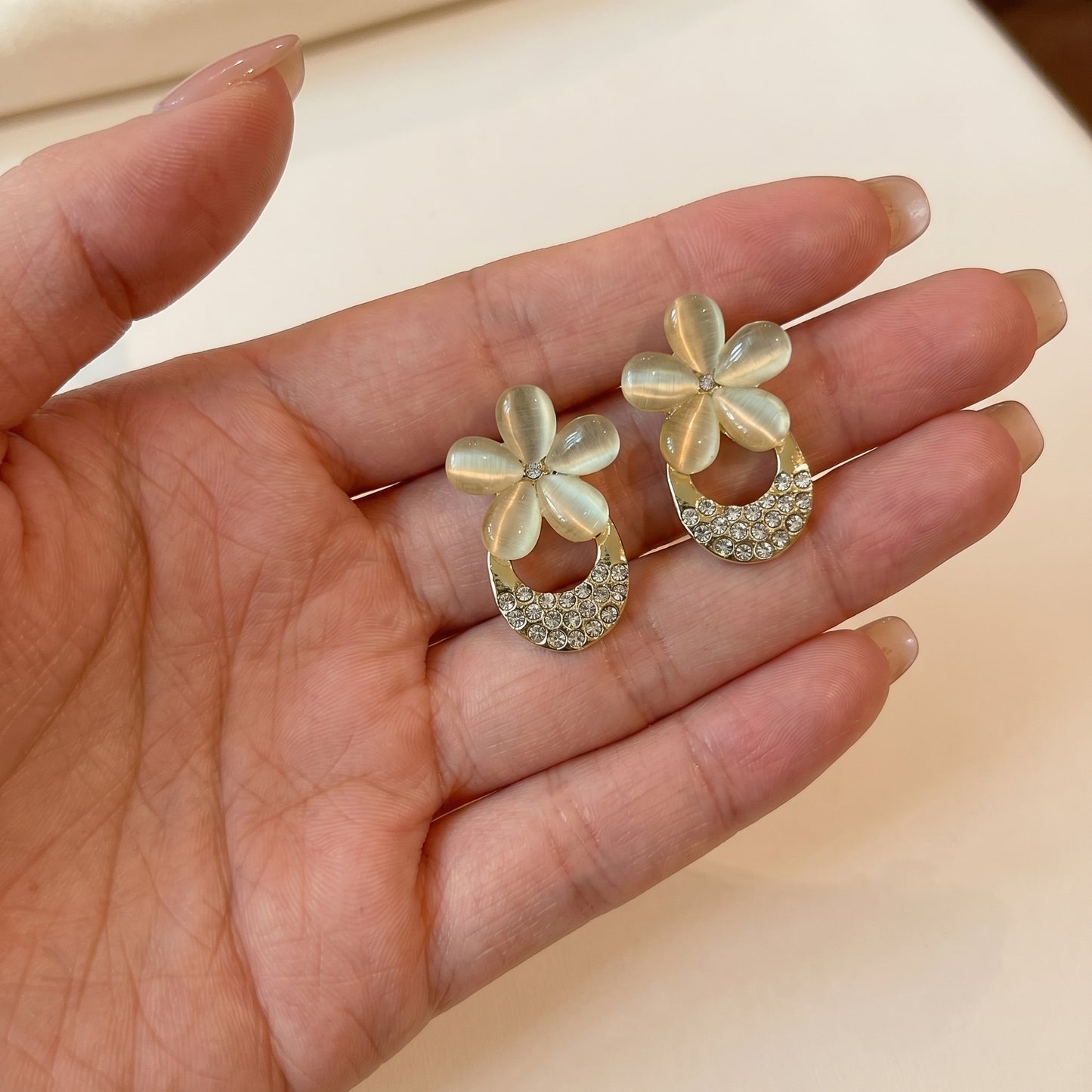 Crystal Bloom Drop Earrings