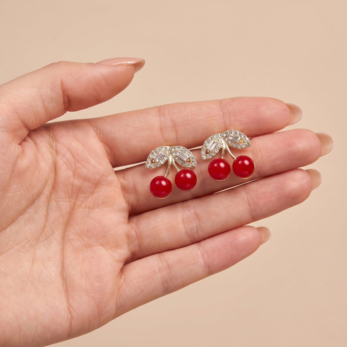 Cherry Charm Statement Studs