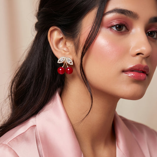 Cherry Charm Statement Studs