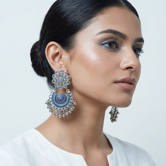 Blue Floral Drops