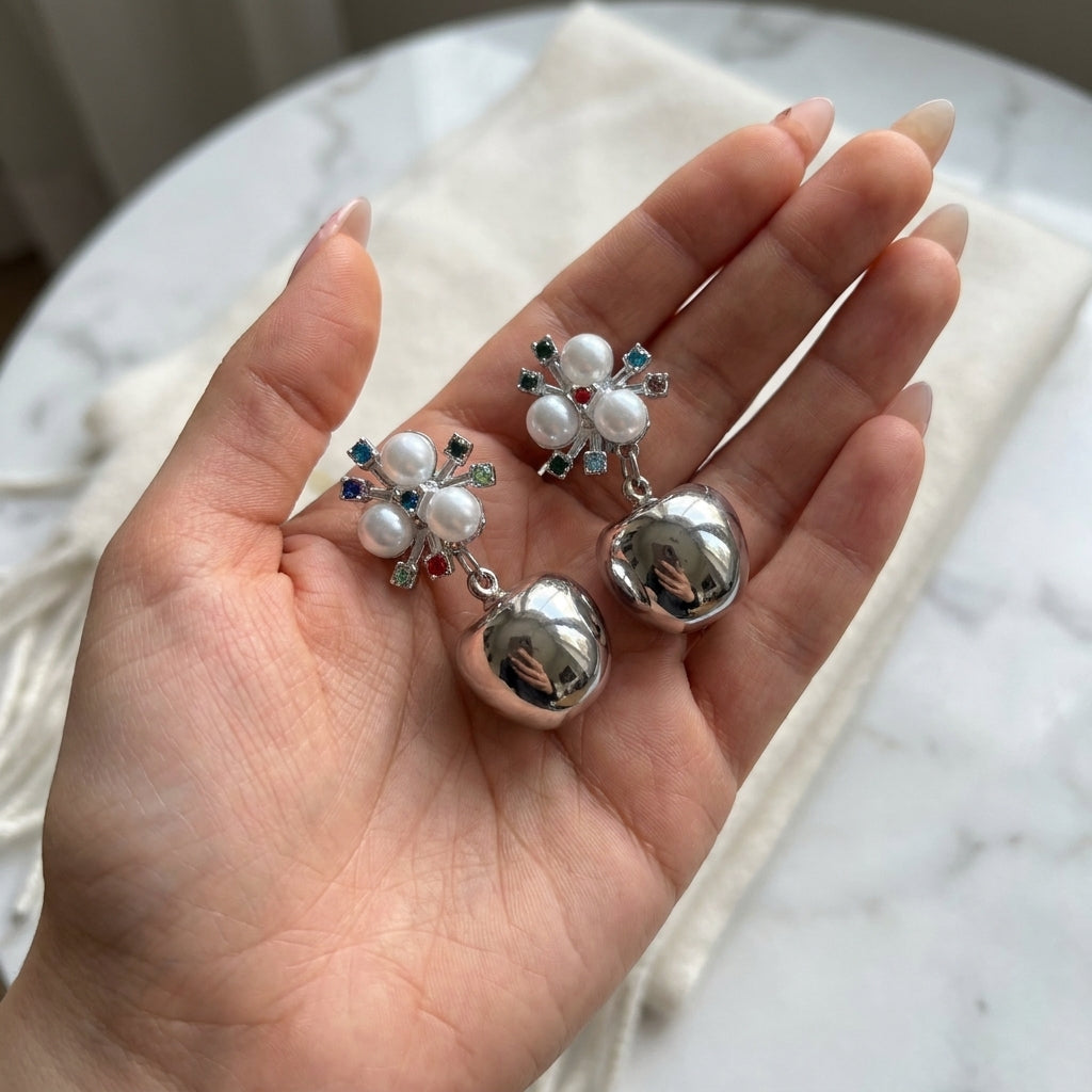 Celeste Pearl Drop Earrings