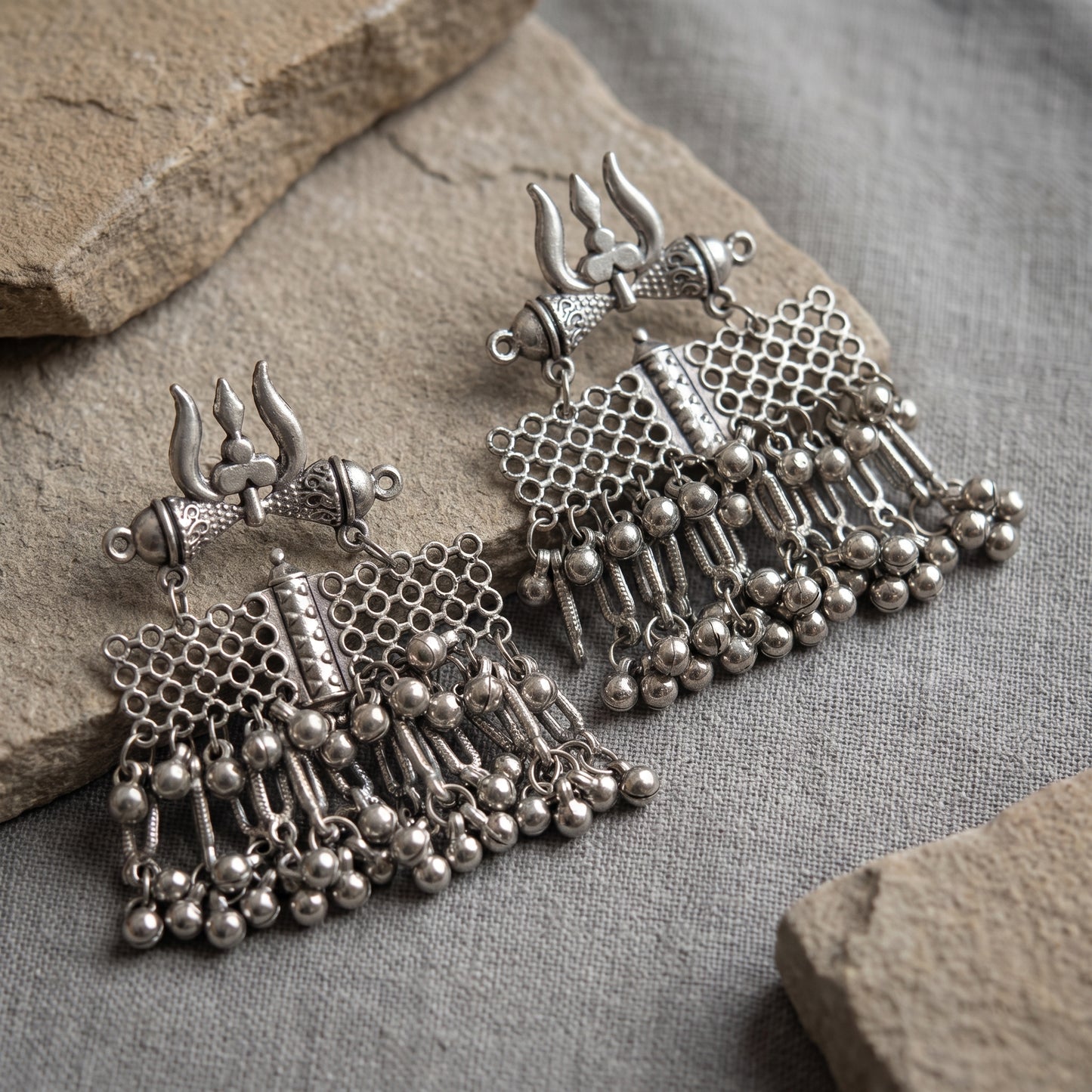Trishul Drop Earrings