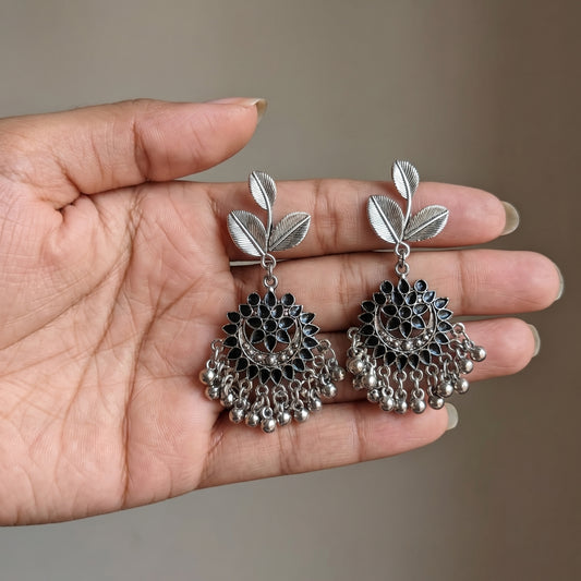 Leaf Chandbali Earrings