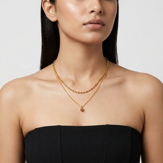 Auric Layered Bead Necklace