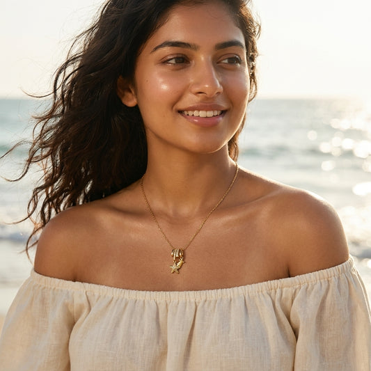 Golden Tide Charm Necklace