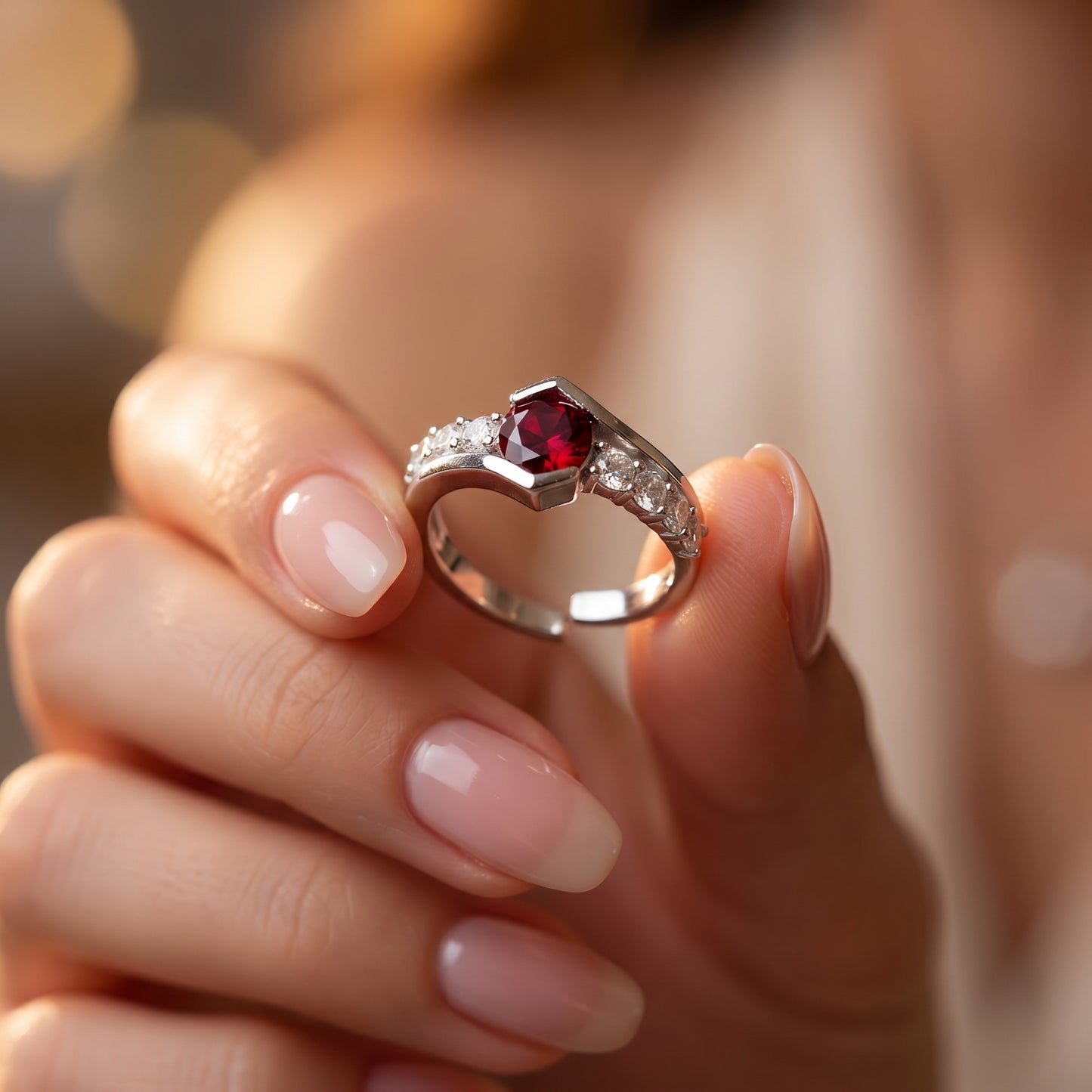Ruby Glow Statement Ring