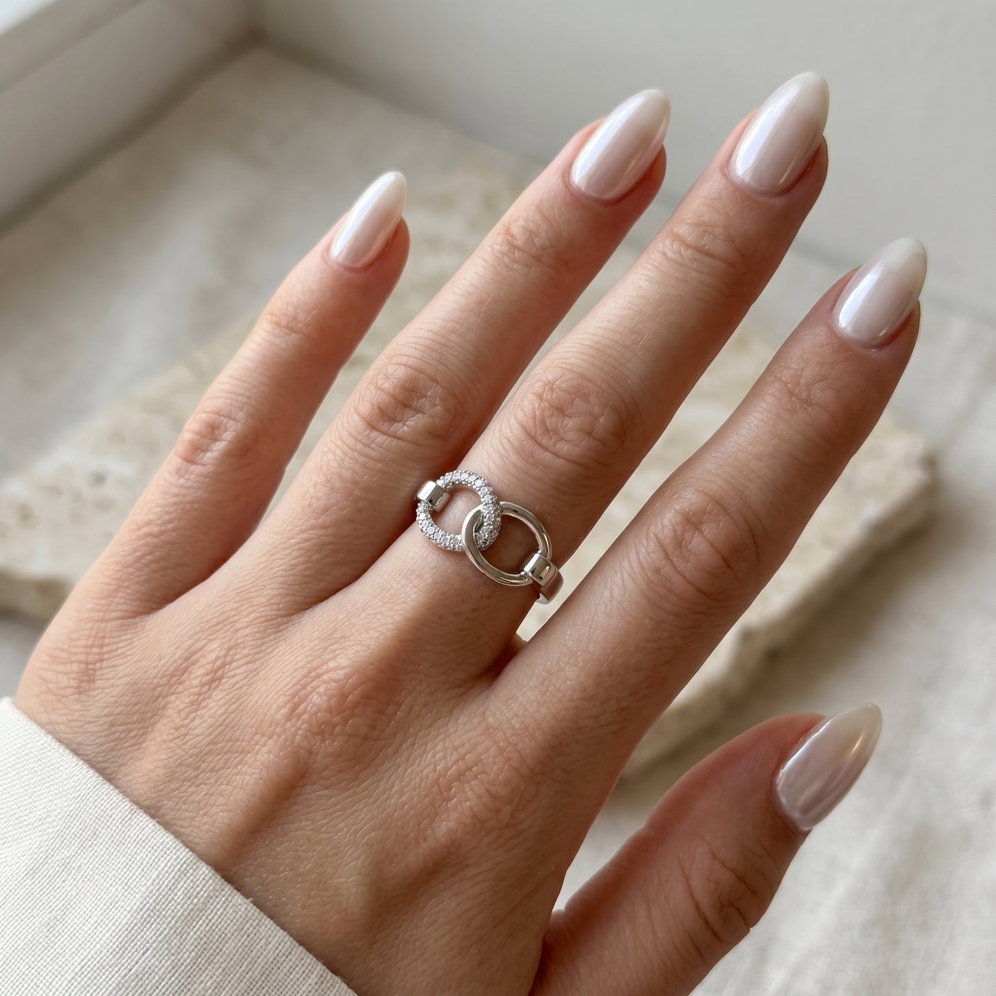 Linked Heart Ring