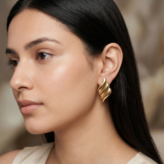 Twisted Gold Sculpt Studs
