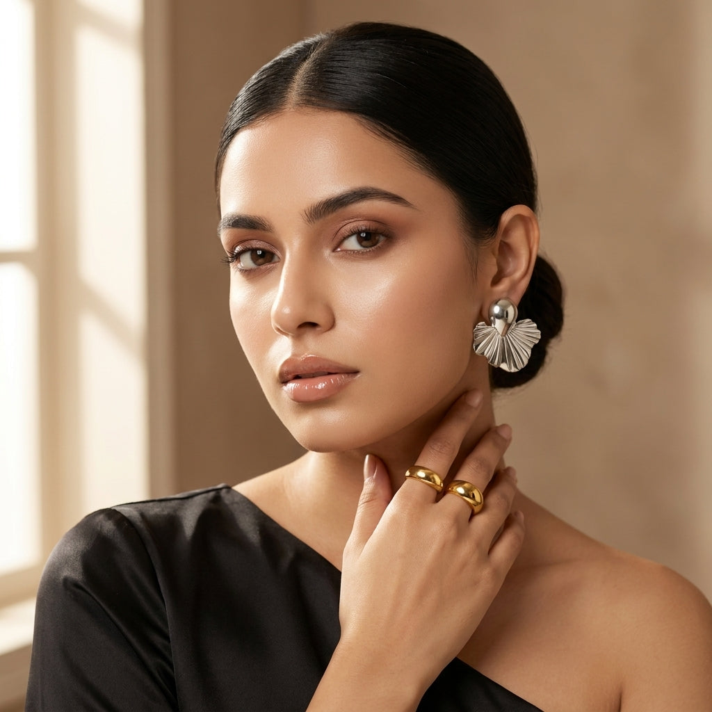 Silver Bloom Studs