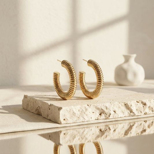 Golden Coil Hoops