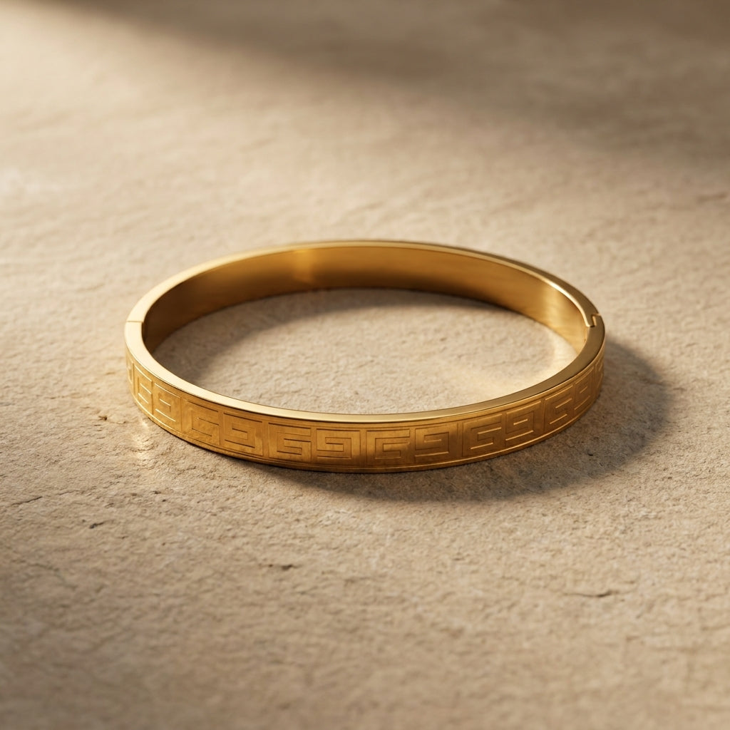Unisex Eterna Greek Pattern Bangle