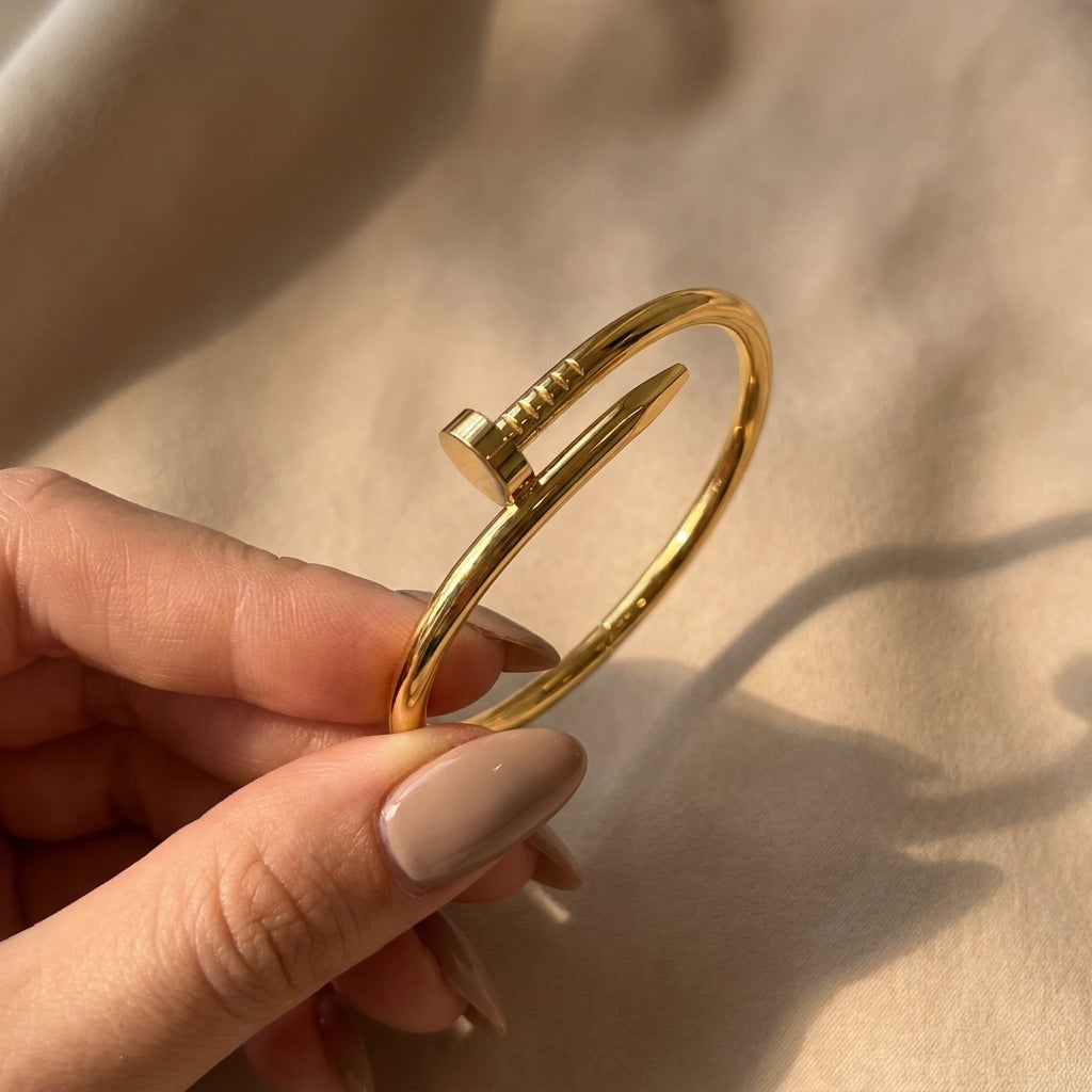 Cartier Golden Nail Cuff Bracelet