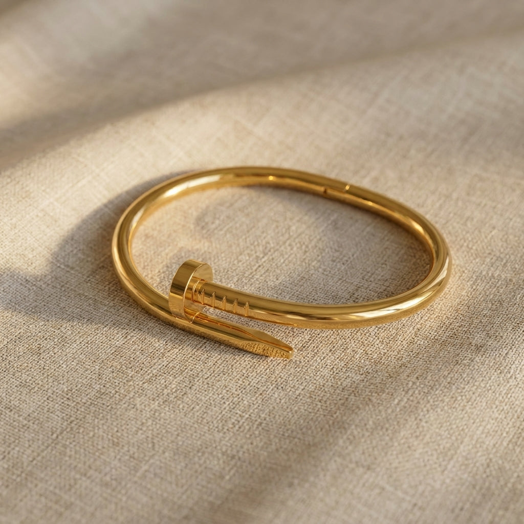Cartier Golden Nail Cuff Bracelet
