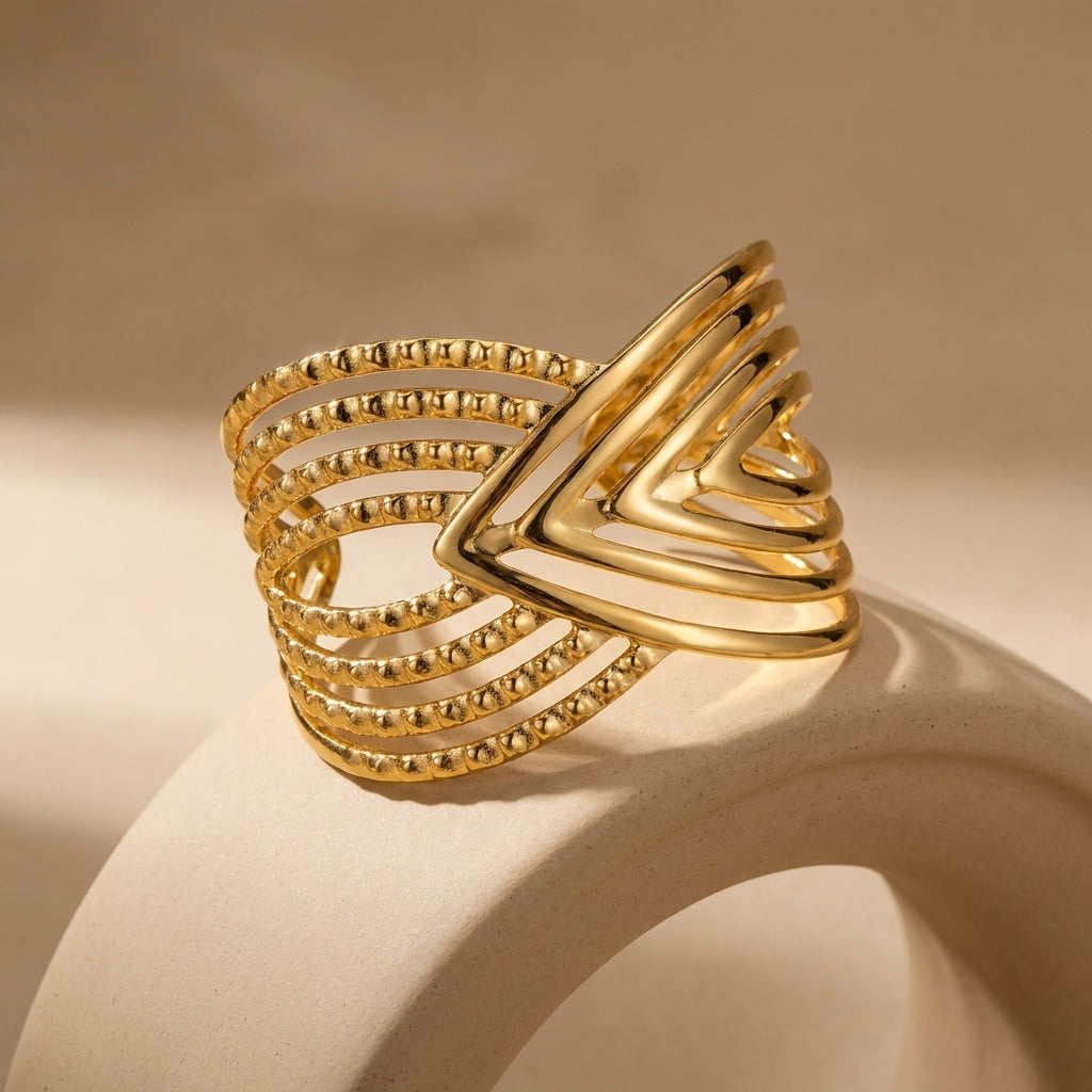 Golden Mirage Cuff Bracelet