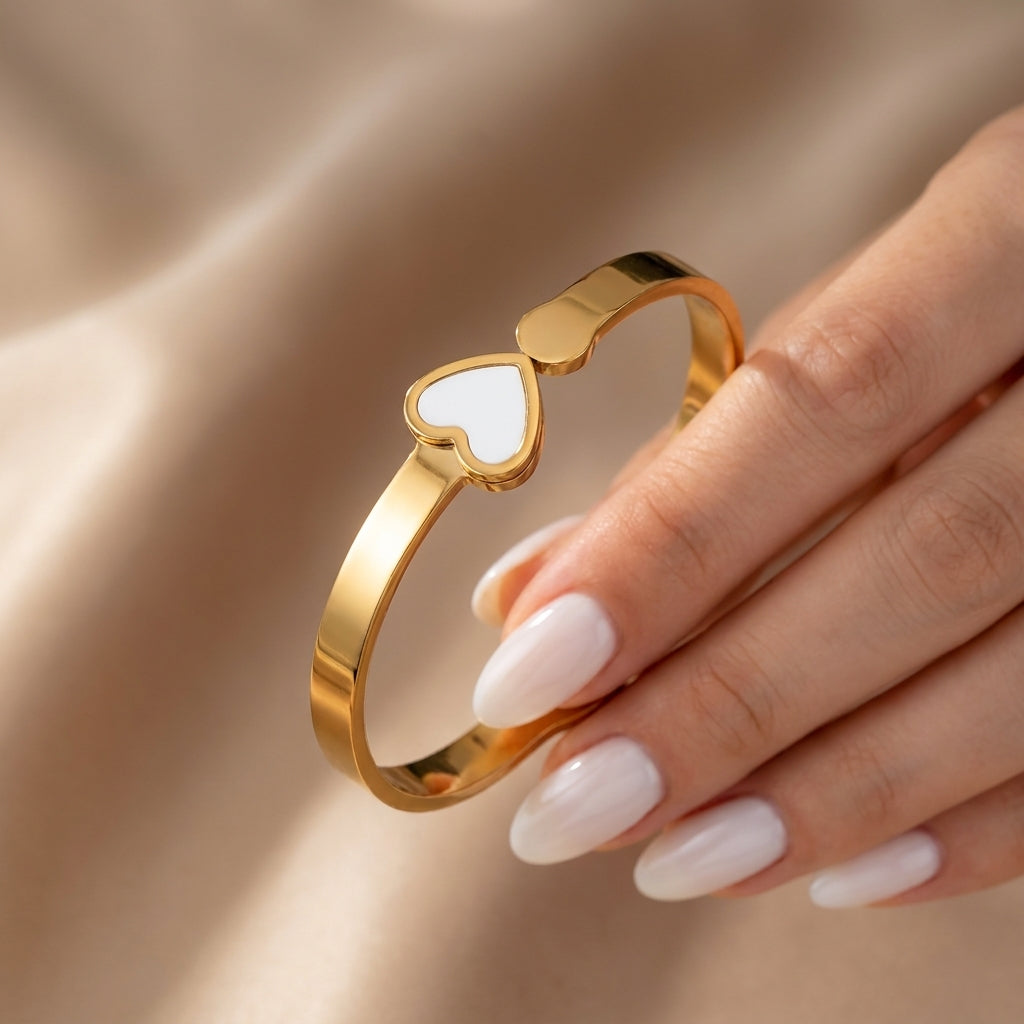 Golden Twin Heart Bracelet