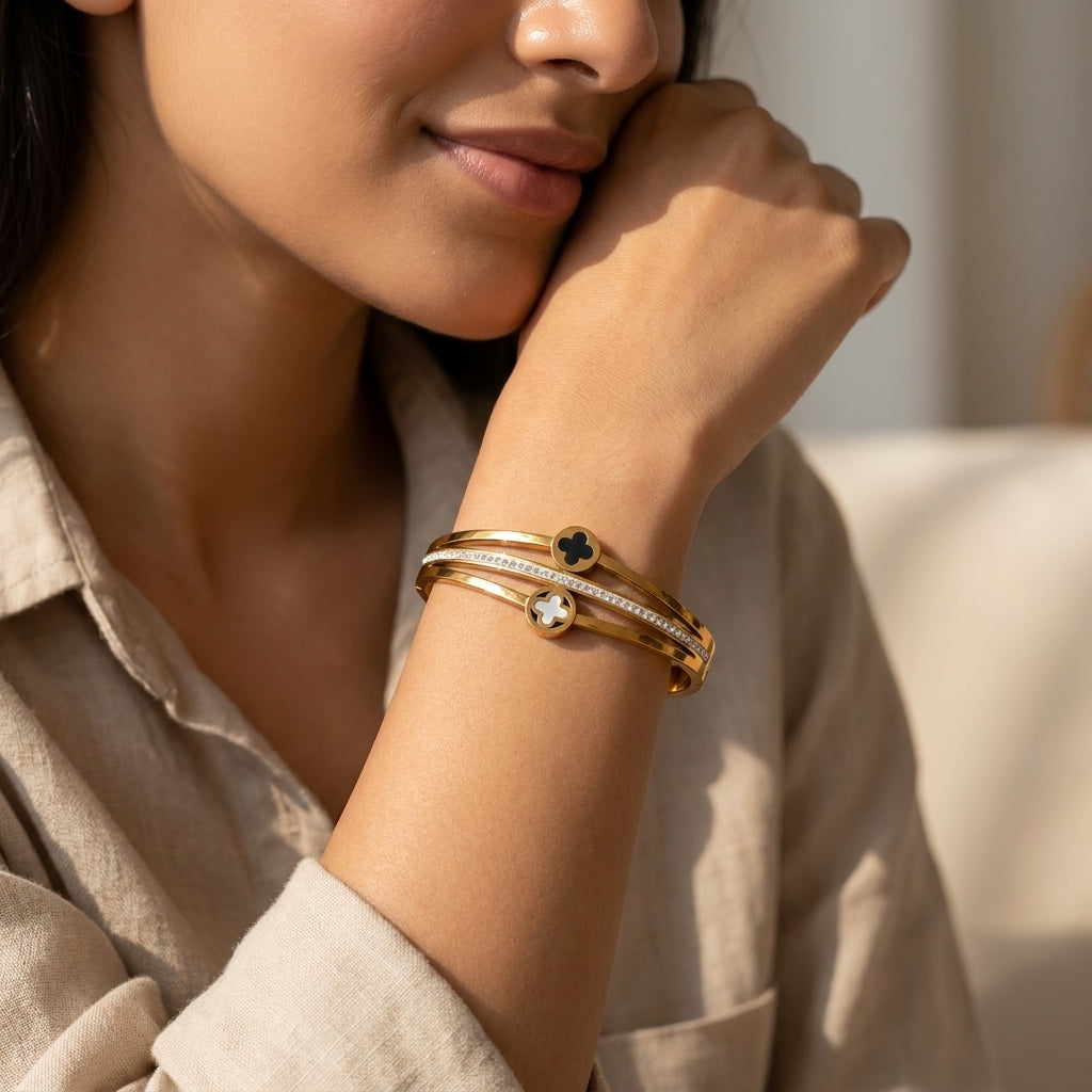 Noir Clover Luxe Bracelet