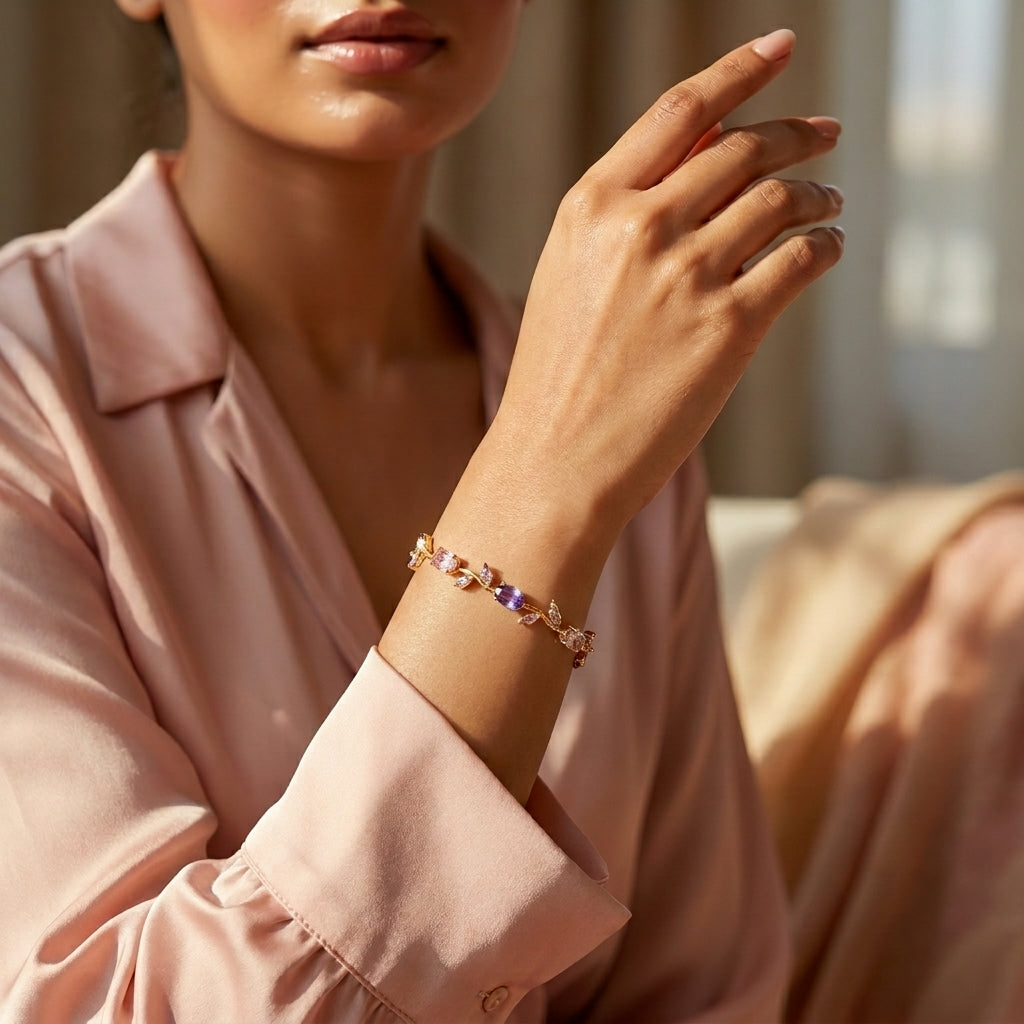 Amethyst Tulip Bracelet