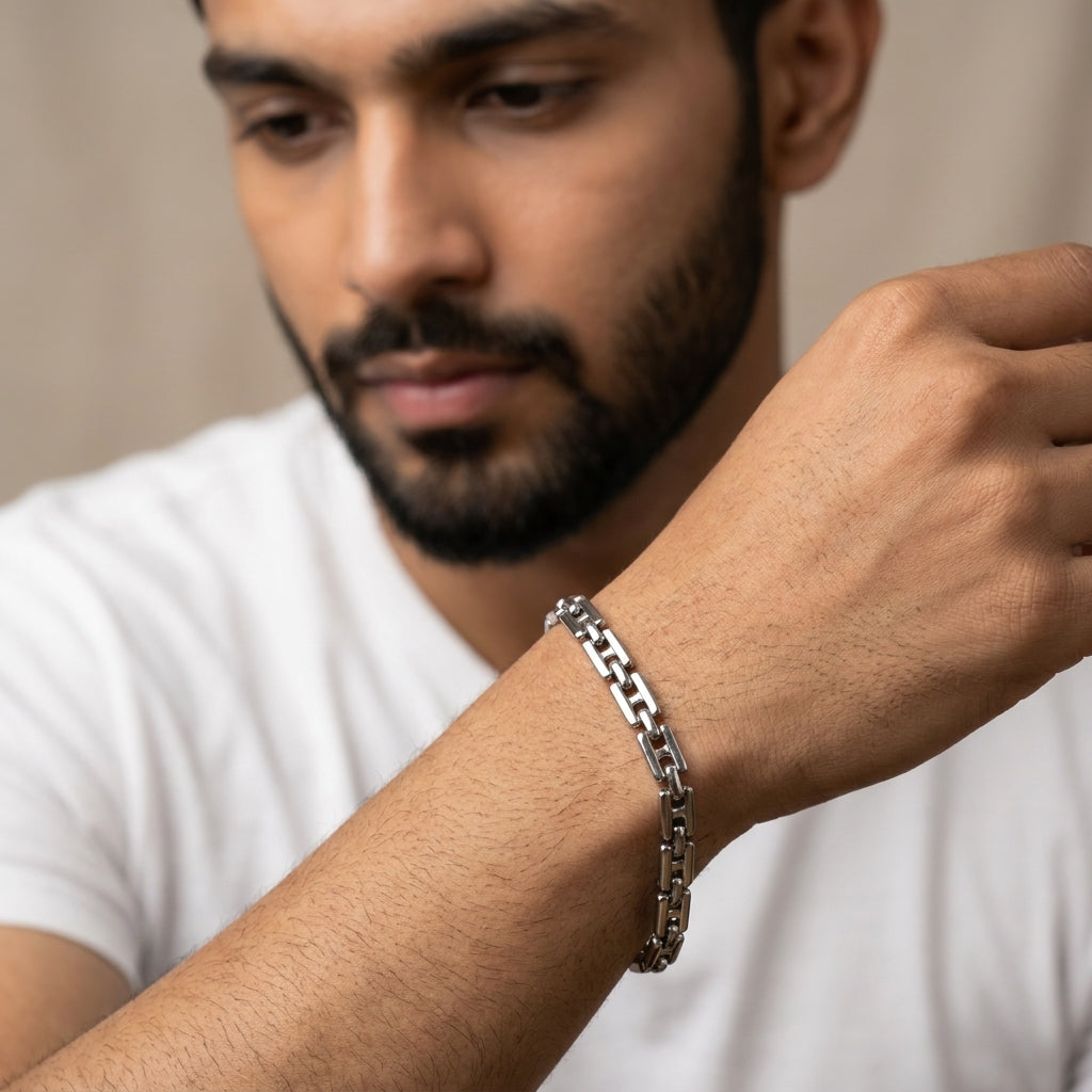 Men’s Urban Link Silver Bracelet