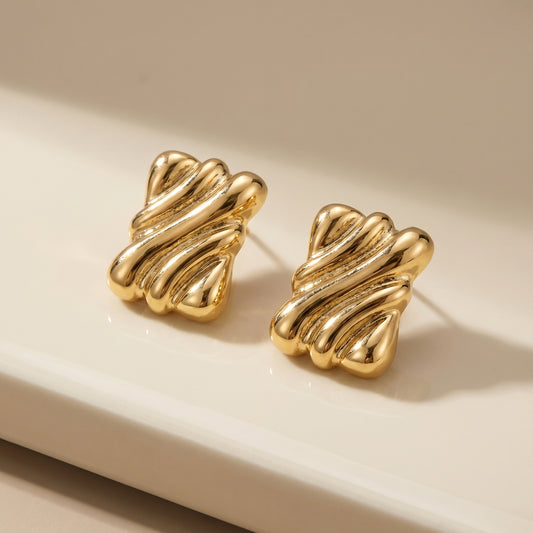 Molten Gold Sculpt Earrings