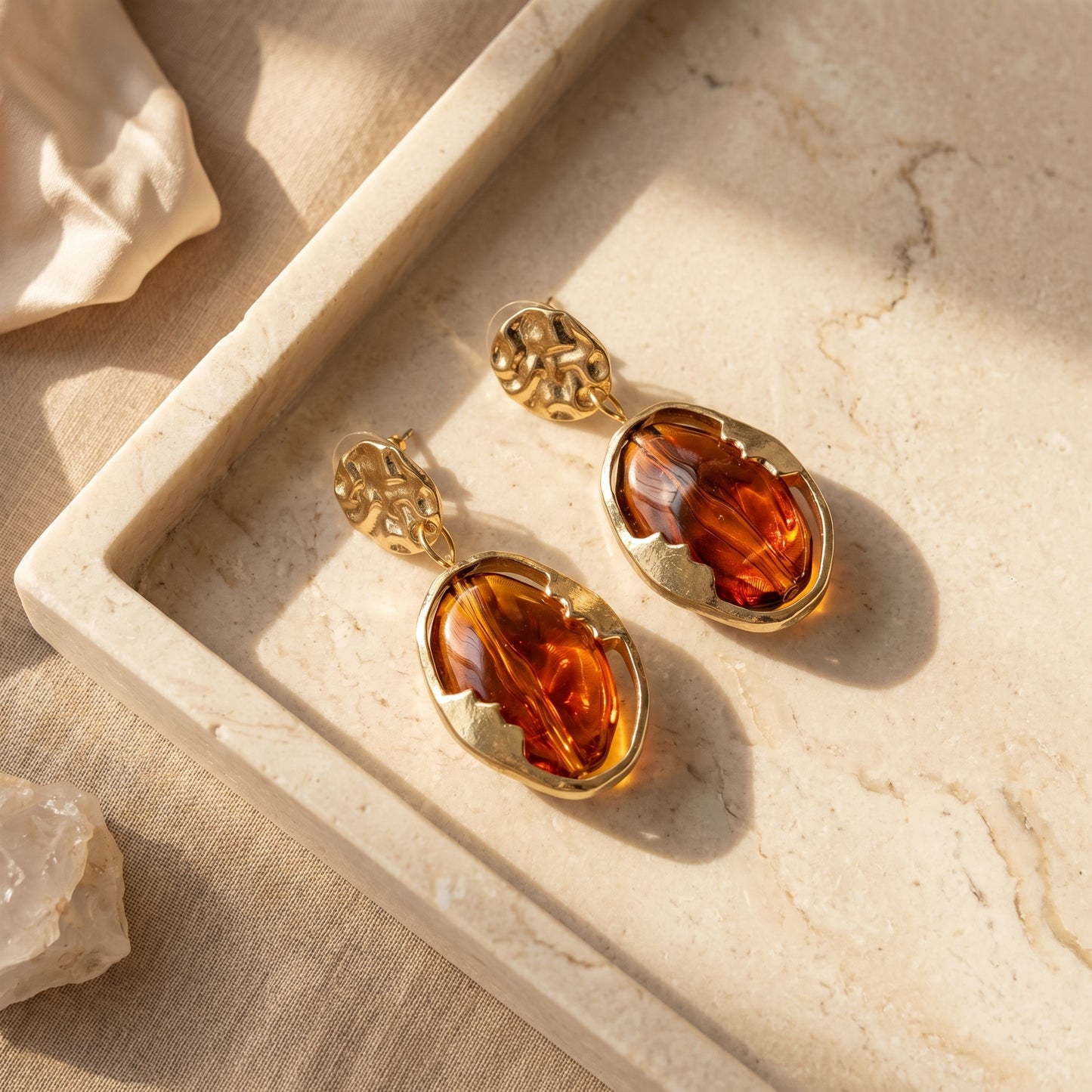 Amber Luxe Drop Earrings