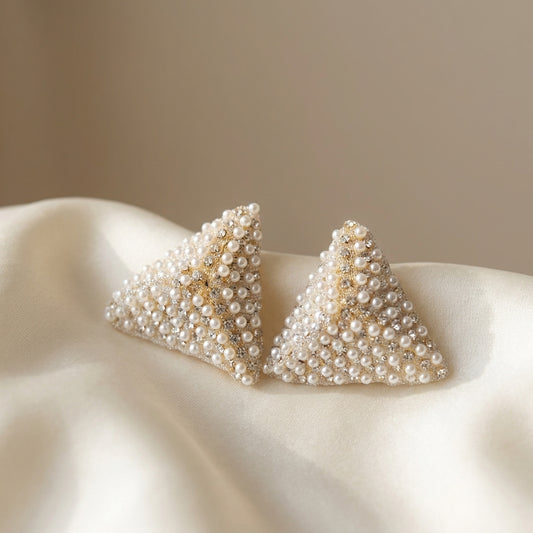 Pearl Pyramid Studs