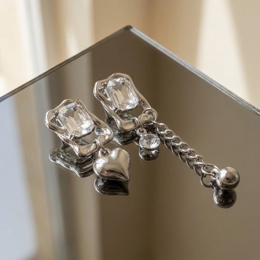 Celeste Charm Asymmetrical Earrings