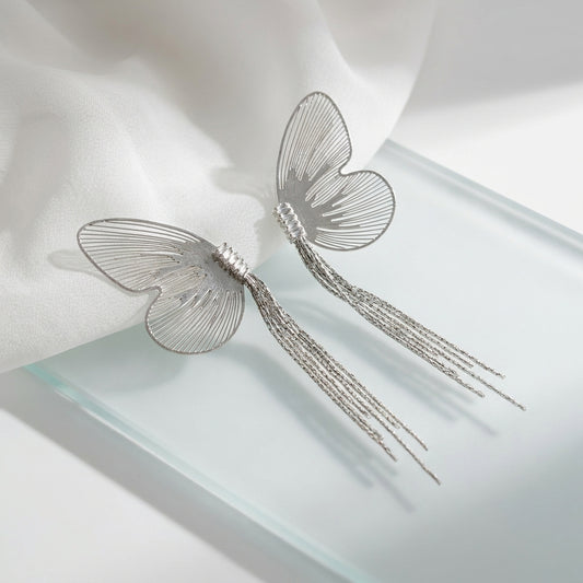 Flutter Tassel Butterfly Earrings