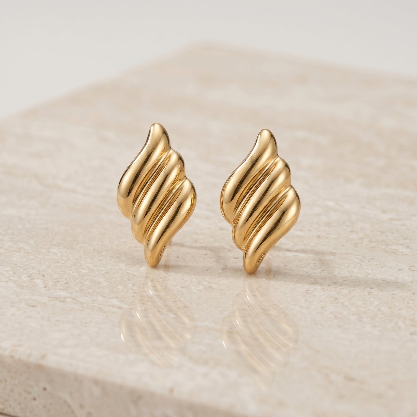 Twisted Gold Sculpt Studs