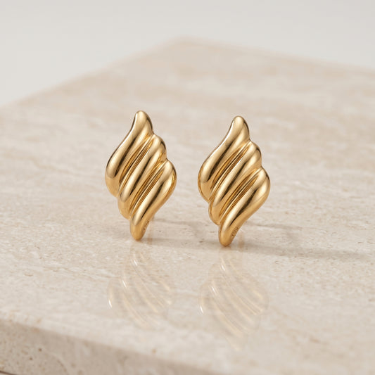 Twisted Gold Sculpt Studs