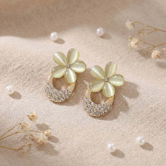 Crystal Bloom Drop Earrings