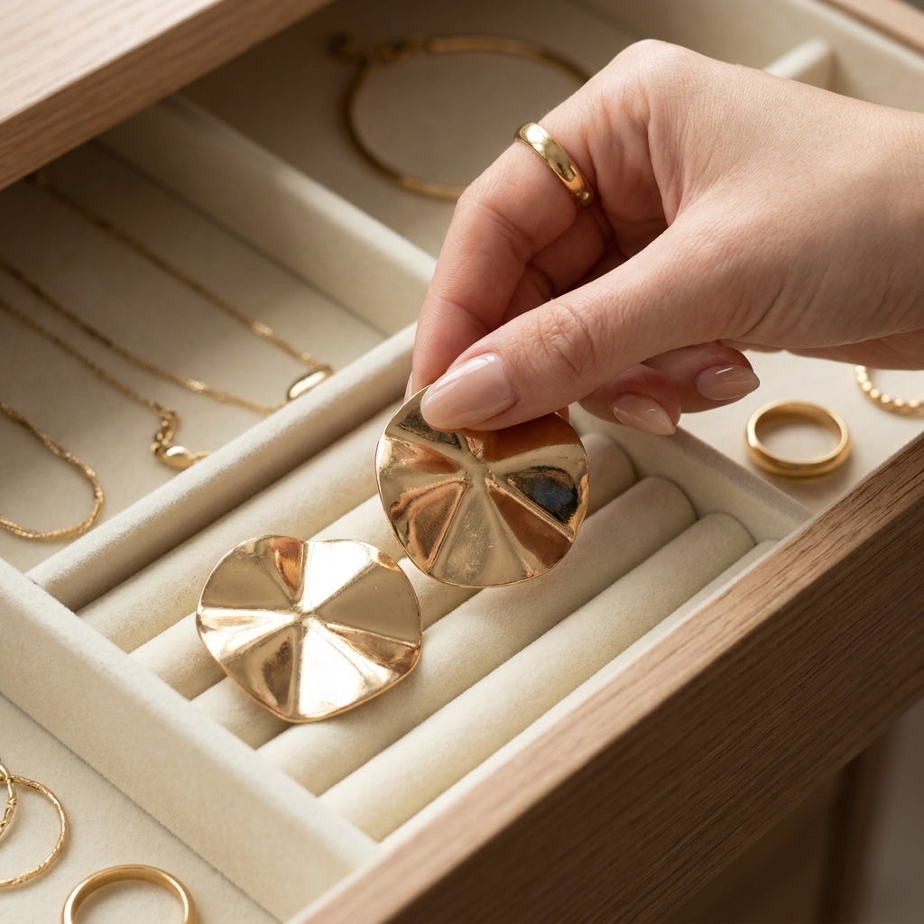 Luna Disc Statement Studs