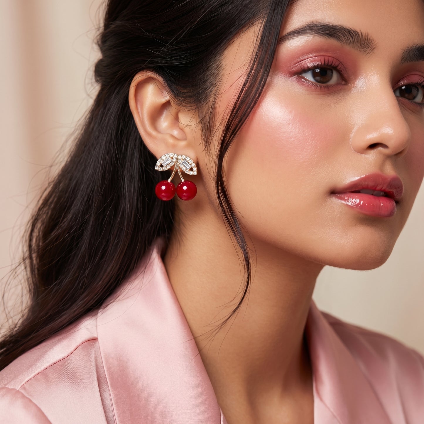 Cherry Charm Statement Studs