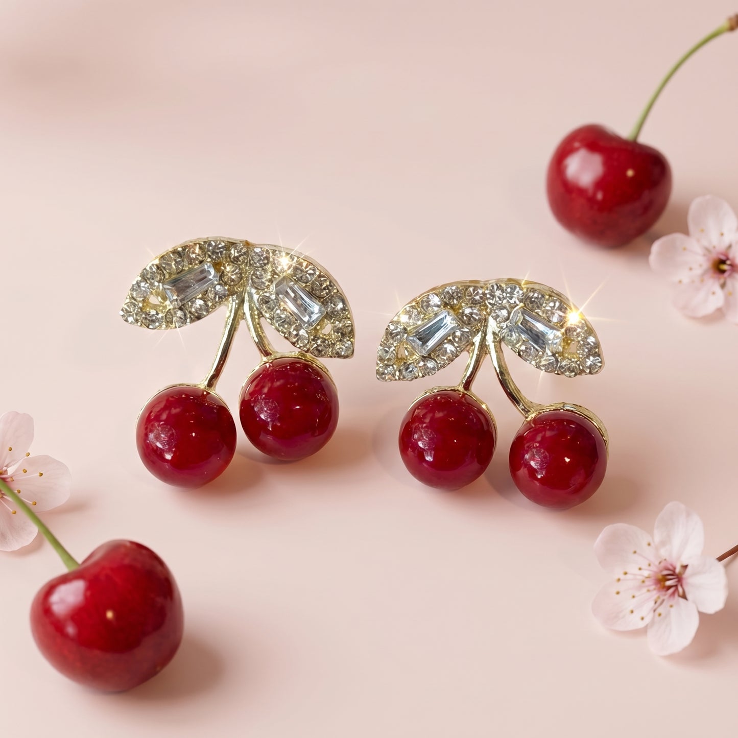 Cherry Charm Statement Studs