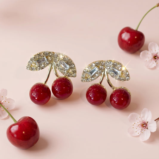 Cherry Charm Statement Studs