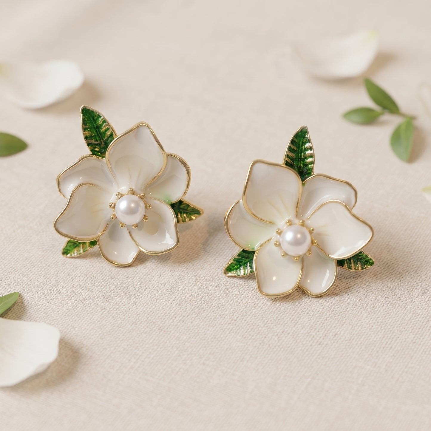 Bloom Pearl Garden Studs
