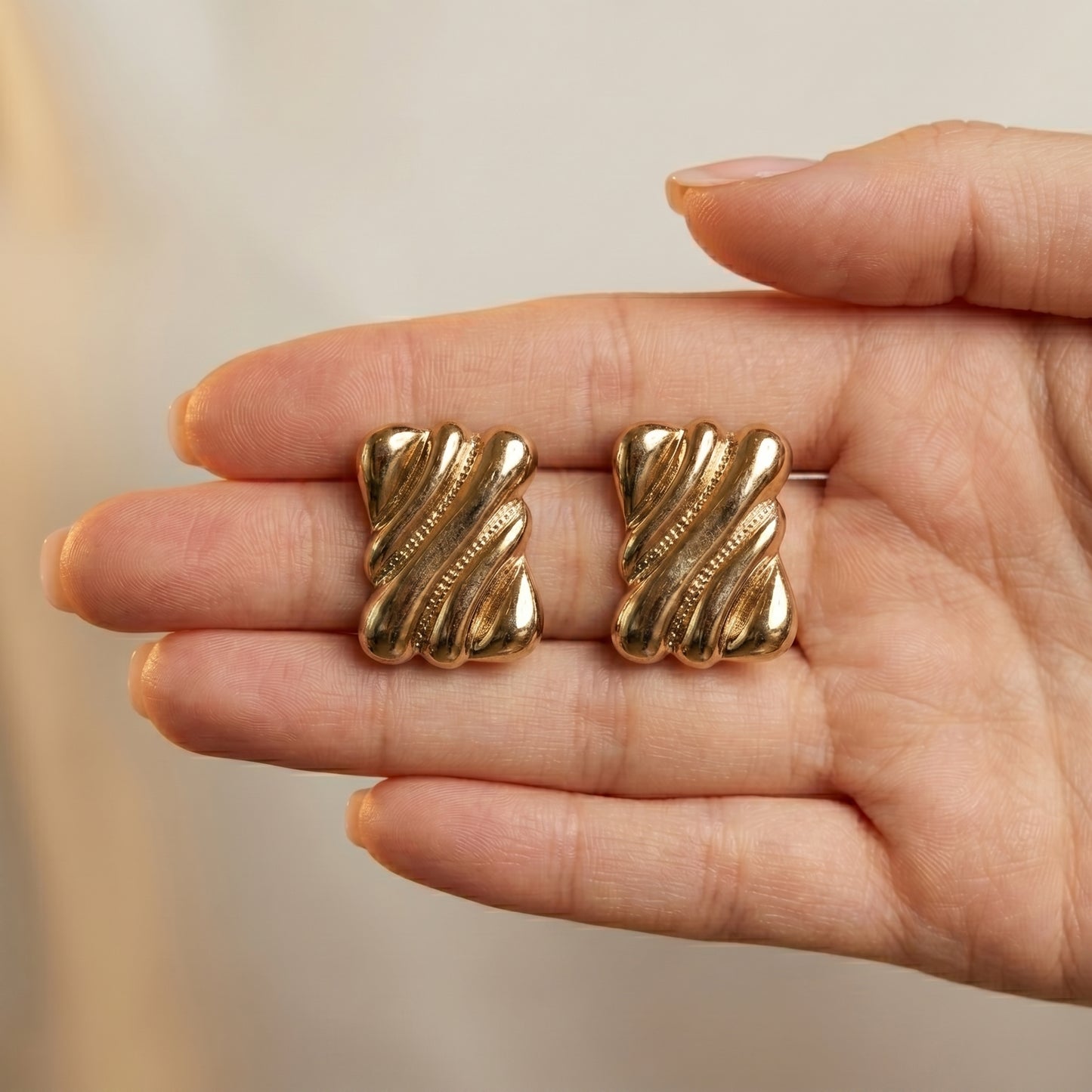 Molten Gold Sculpt Earrings