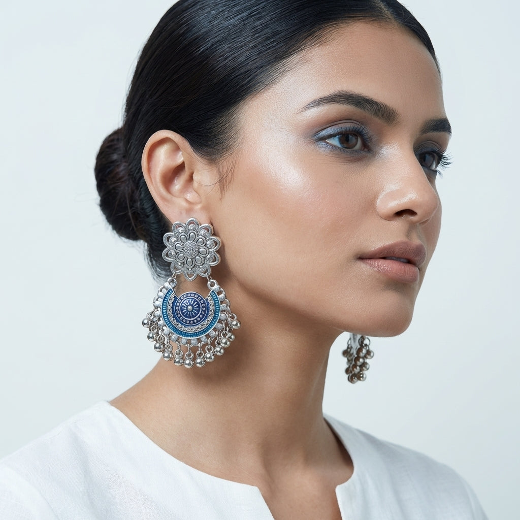 Blue Floral Drops