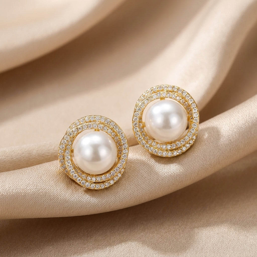 Gold Pearl Stud