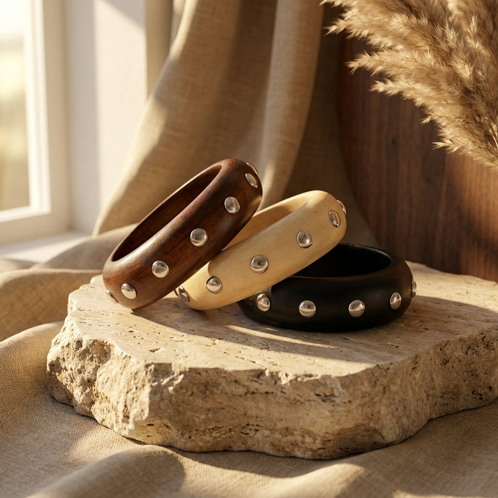 Set of 3 Wooden Bangle