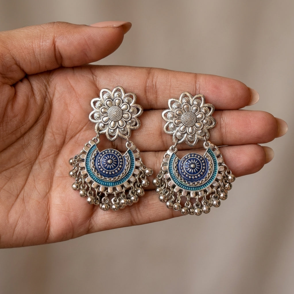 Blue Floral Drops
