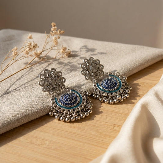 Blue Floral Drops