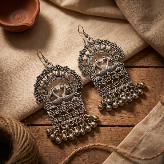 Peacock Jhumka Drops