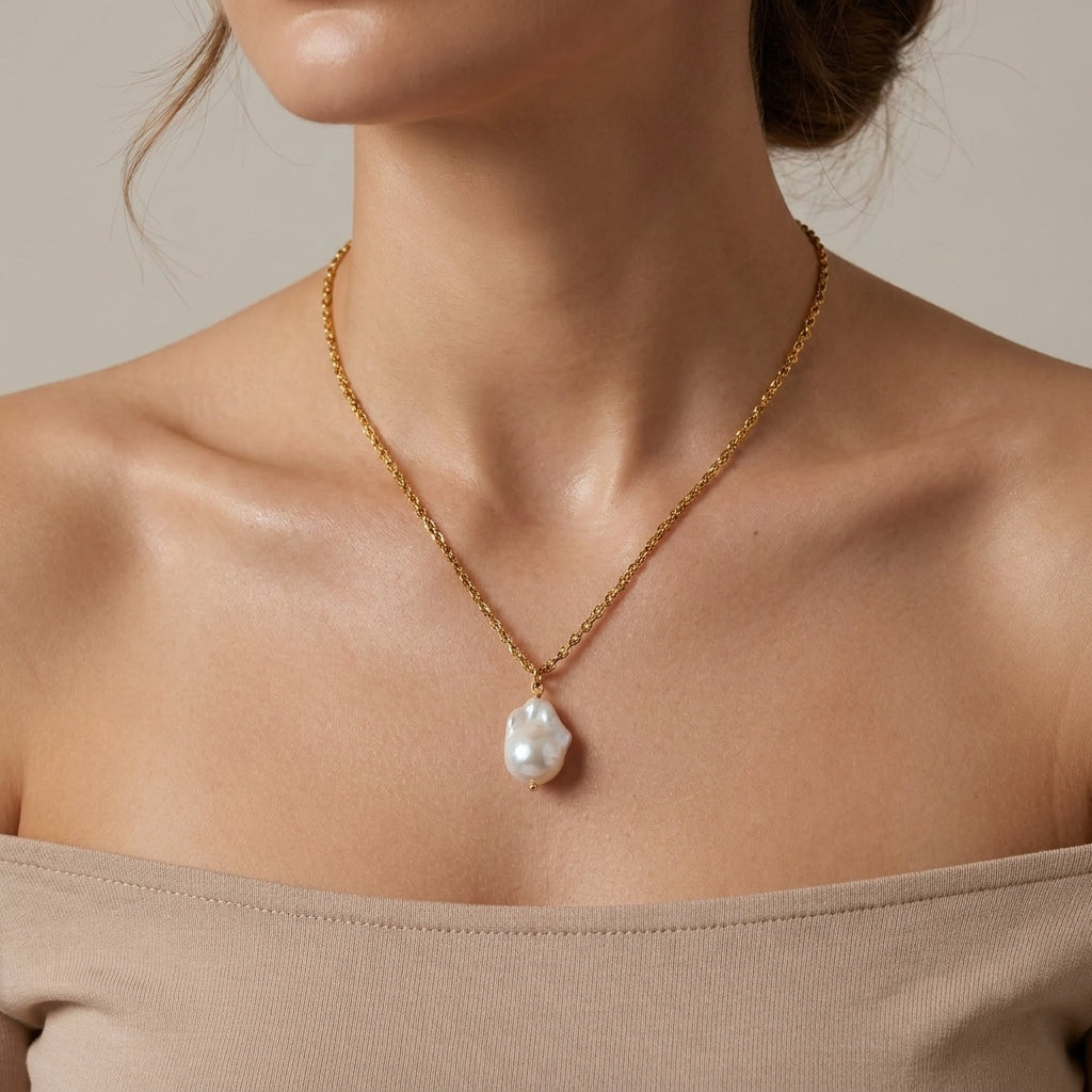 Ocean Pearl Pendant Necklace