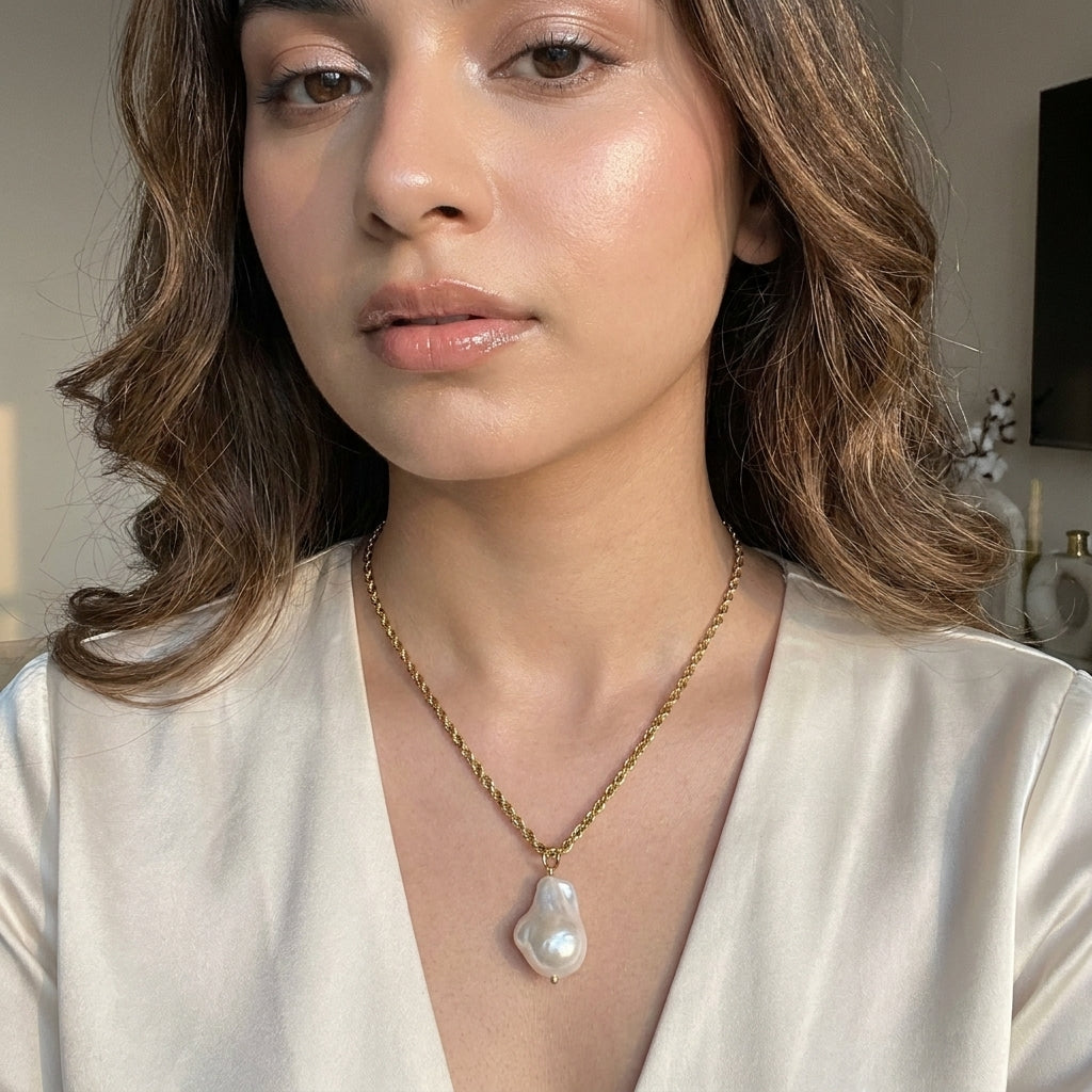 Ocean Pearl Pendant Necklace