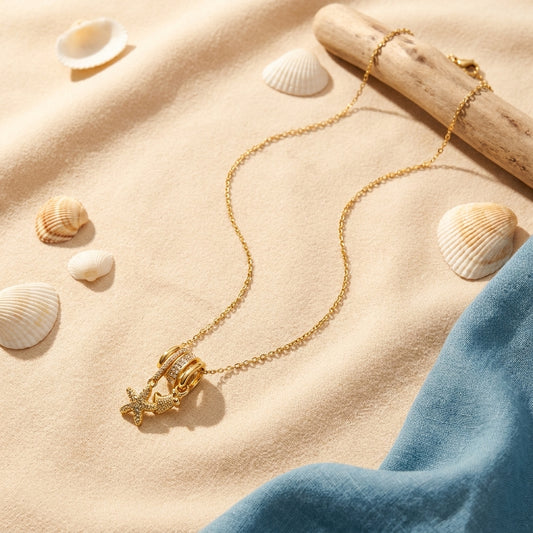 Golden Tide Charm Necklace